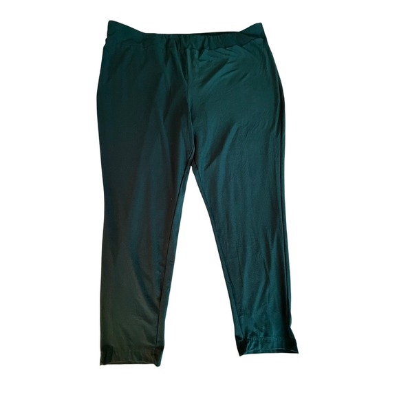 Terra & Sky Pants - Terra & Sky Womens 3X 24W-26W Gem Slate Green Pull On Leggings TS49840